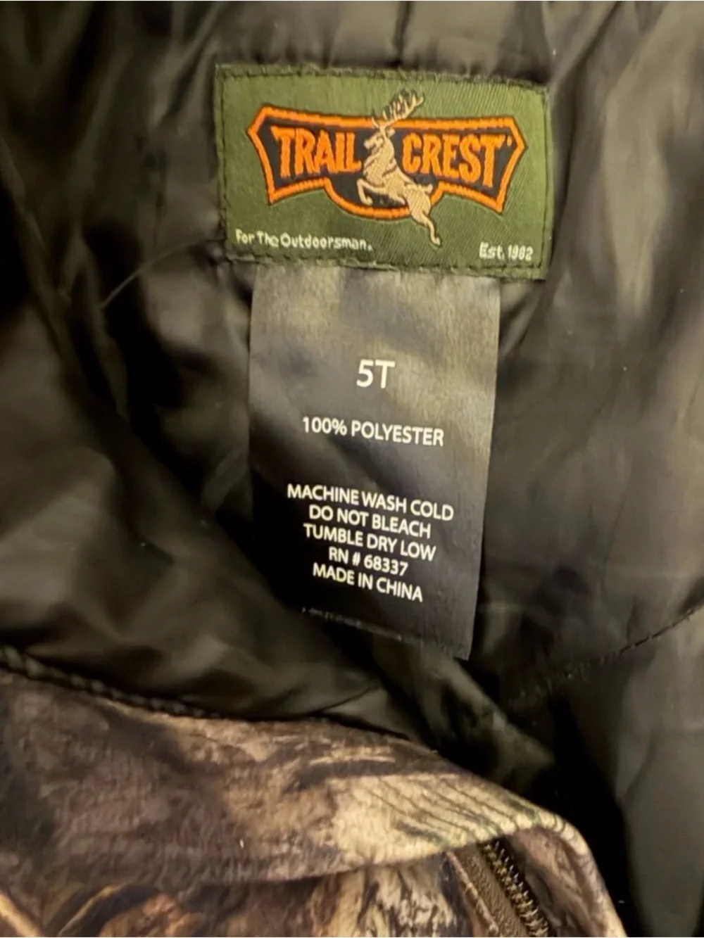 Camouflage Insulated Hooded Coverall